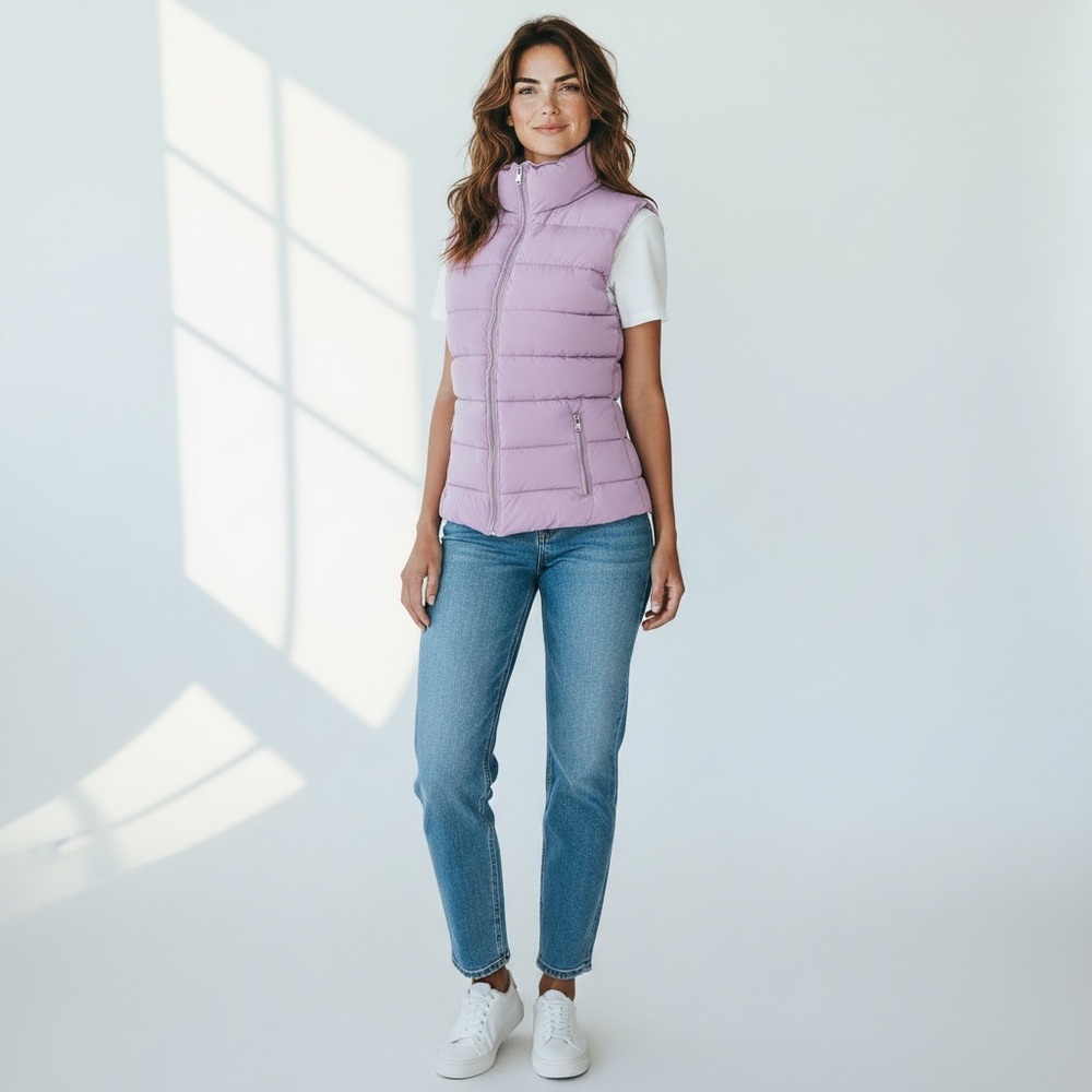 ISABELLA Active Wear Liquid Shine Quilted Vest/Size-Medium - Picture 13 of 13